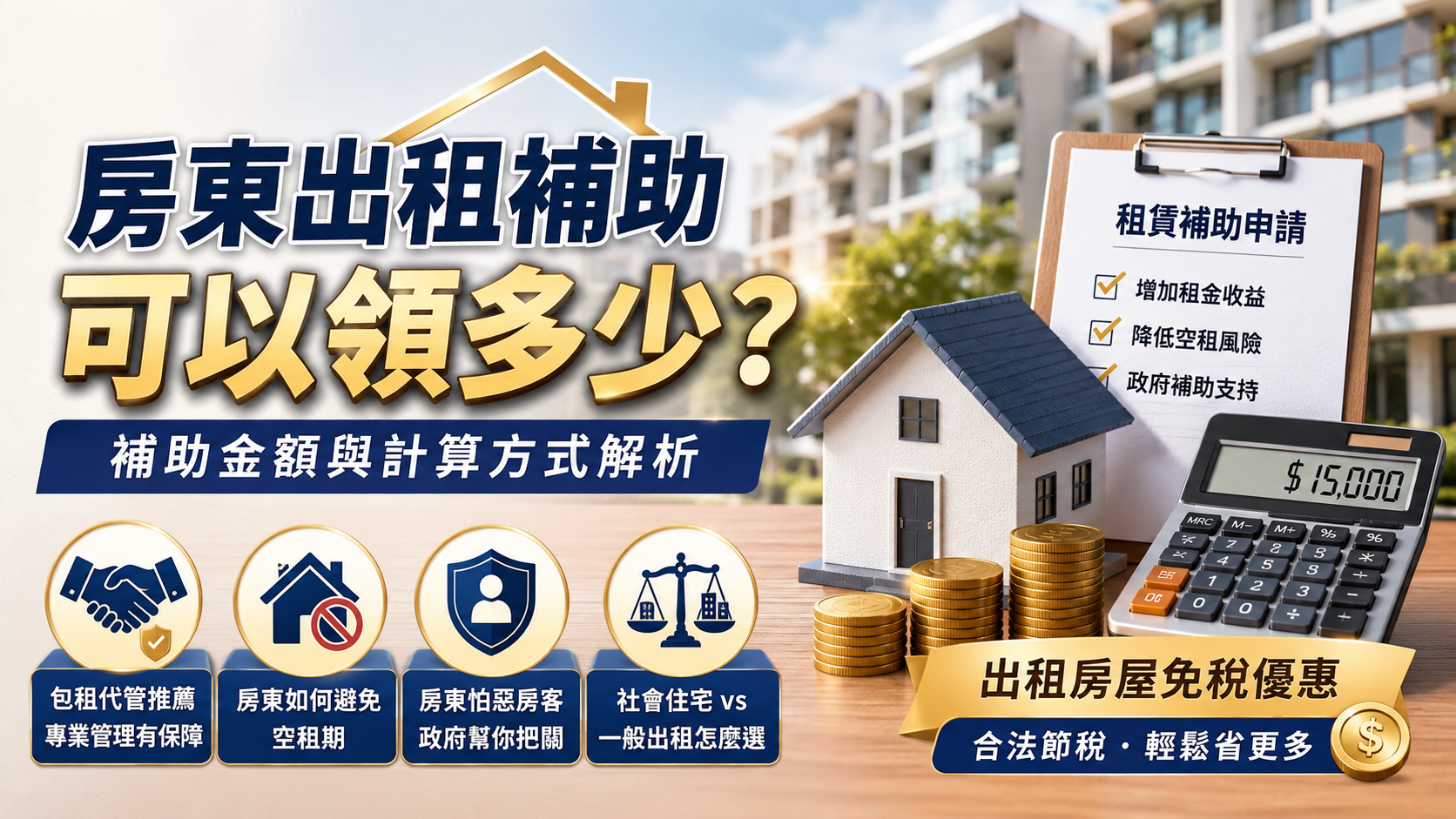 房東出租補助可以領多少？補助金額與計算方式解析