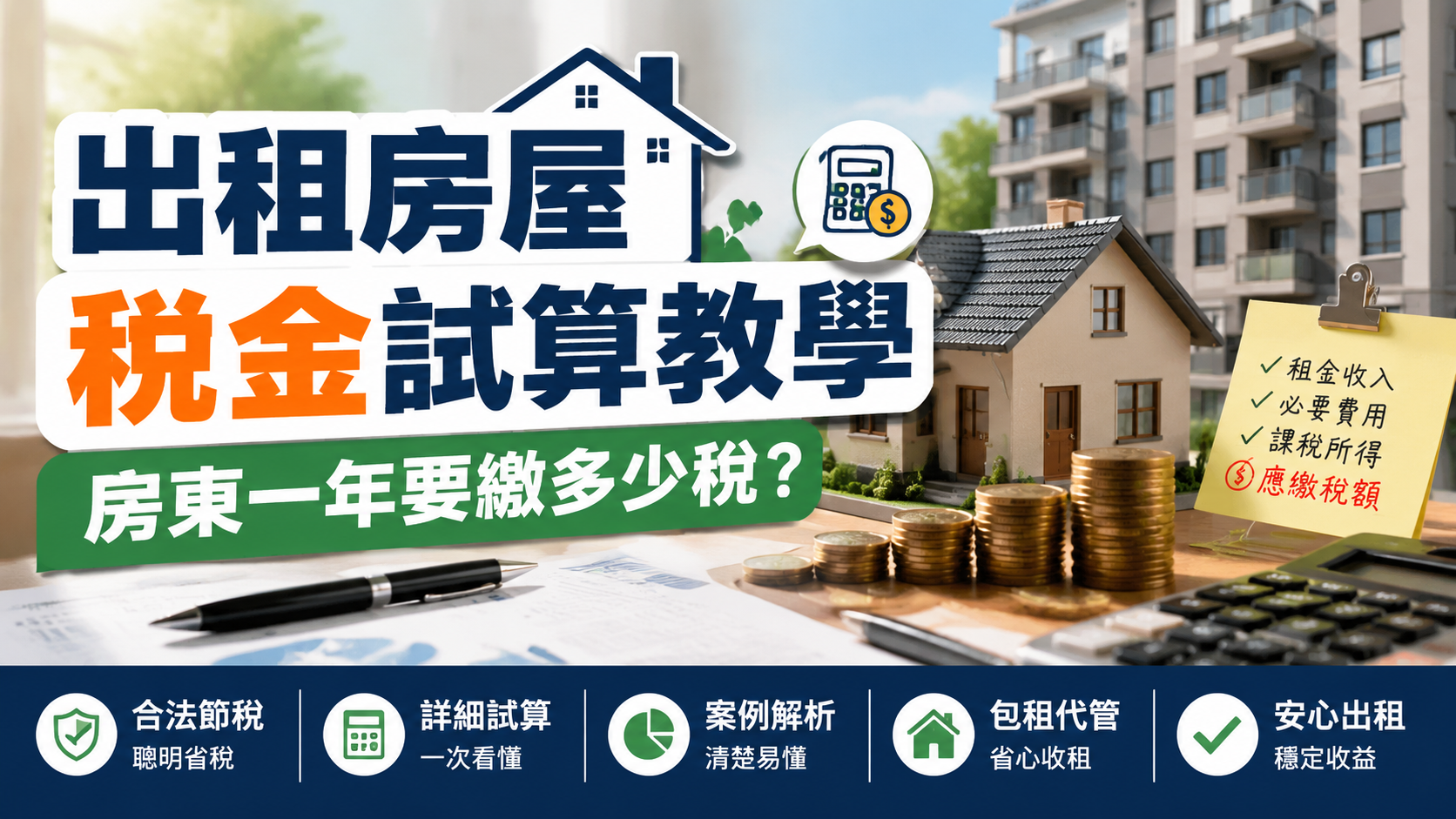 出租房屋稅金試算教學：房東一年要繳多少稅