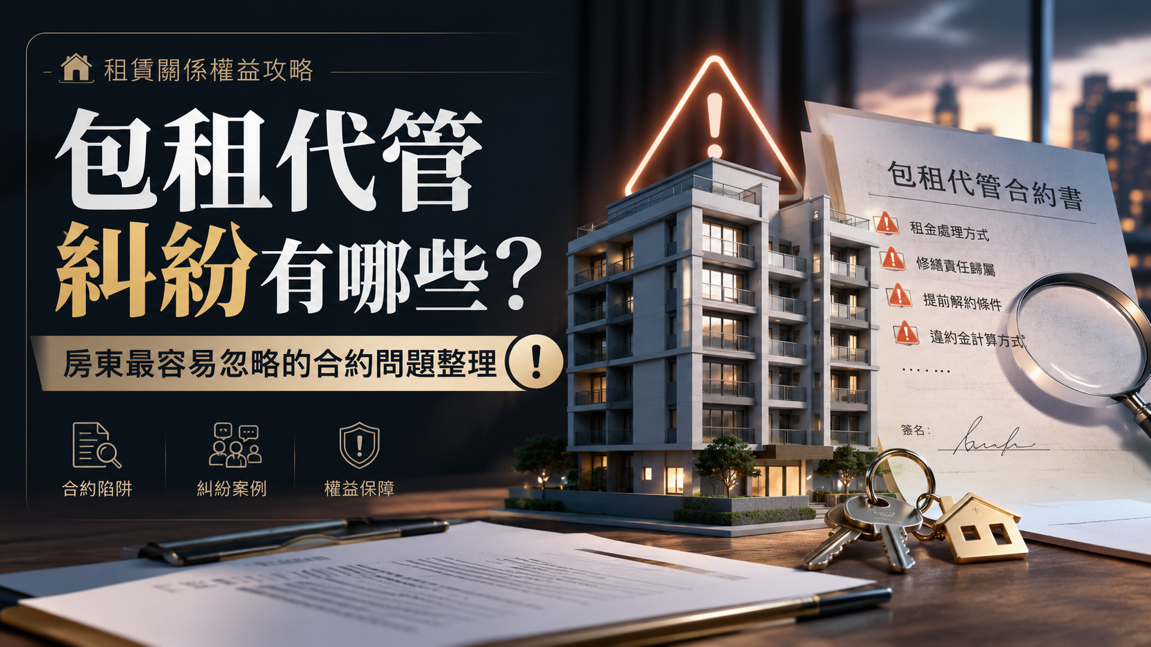 包租代管糾紛有哪些？房東最容易忽略的合約問題整理