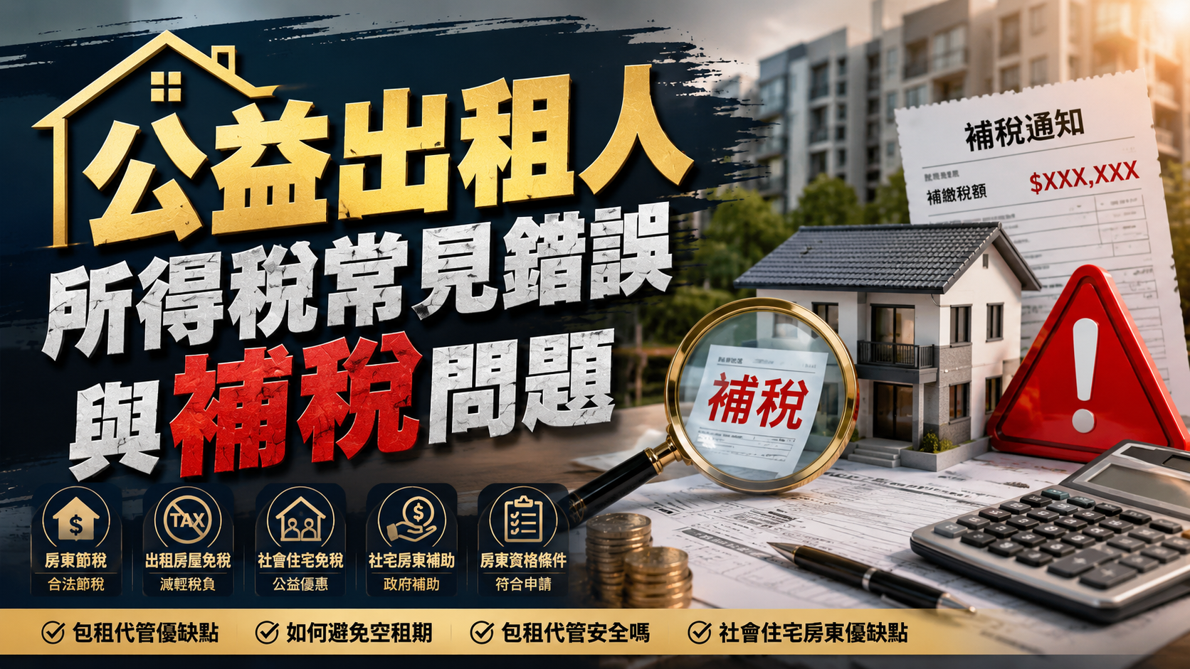 公益出租人所得稅常見錯誤與補稅問題