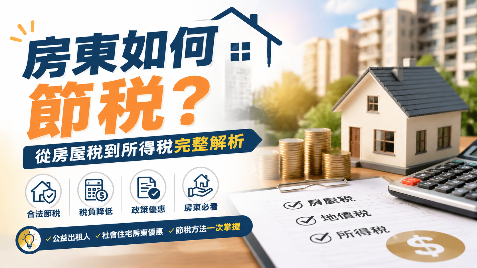 房東如何節稅？從房屋稅到所得稅完整解析