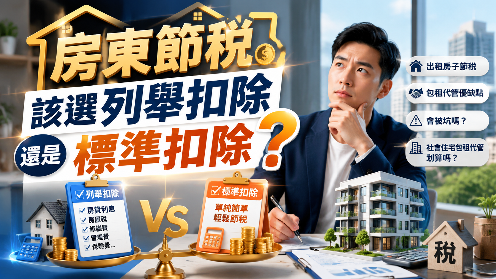 房東節稅該選列舉扣除還是標準扣除？