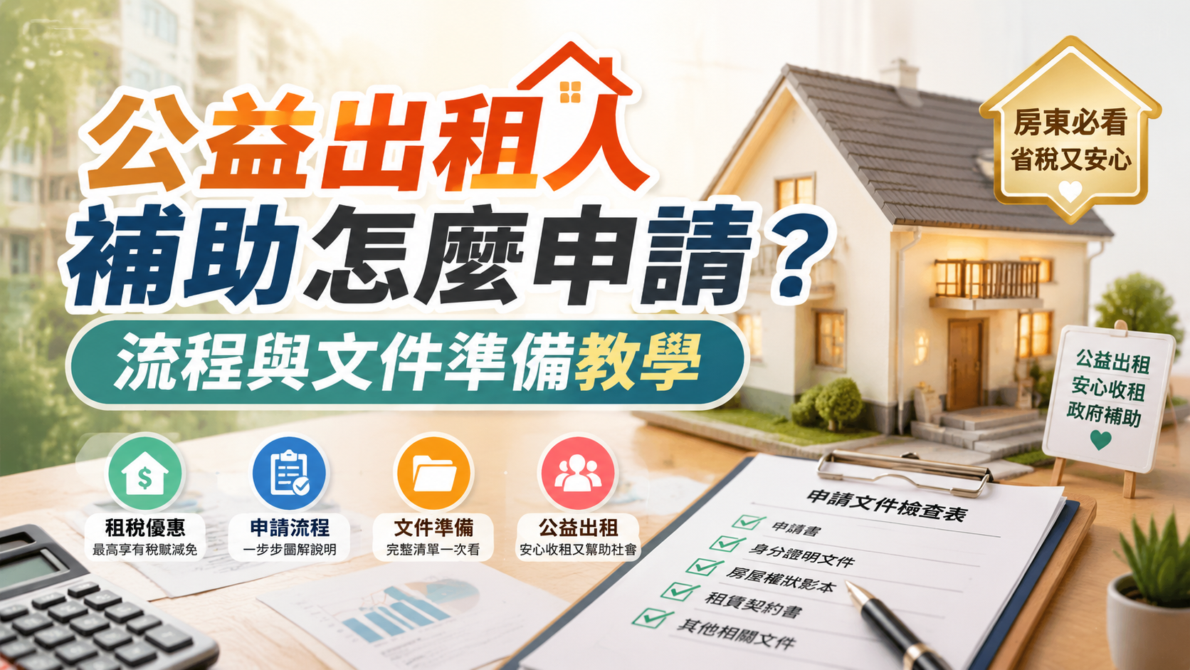 公益出租人補助怎麼申請？流程與文件準備教學