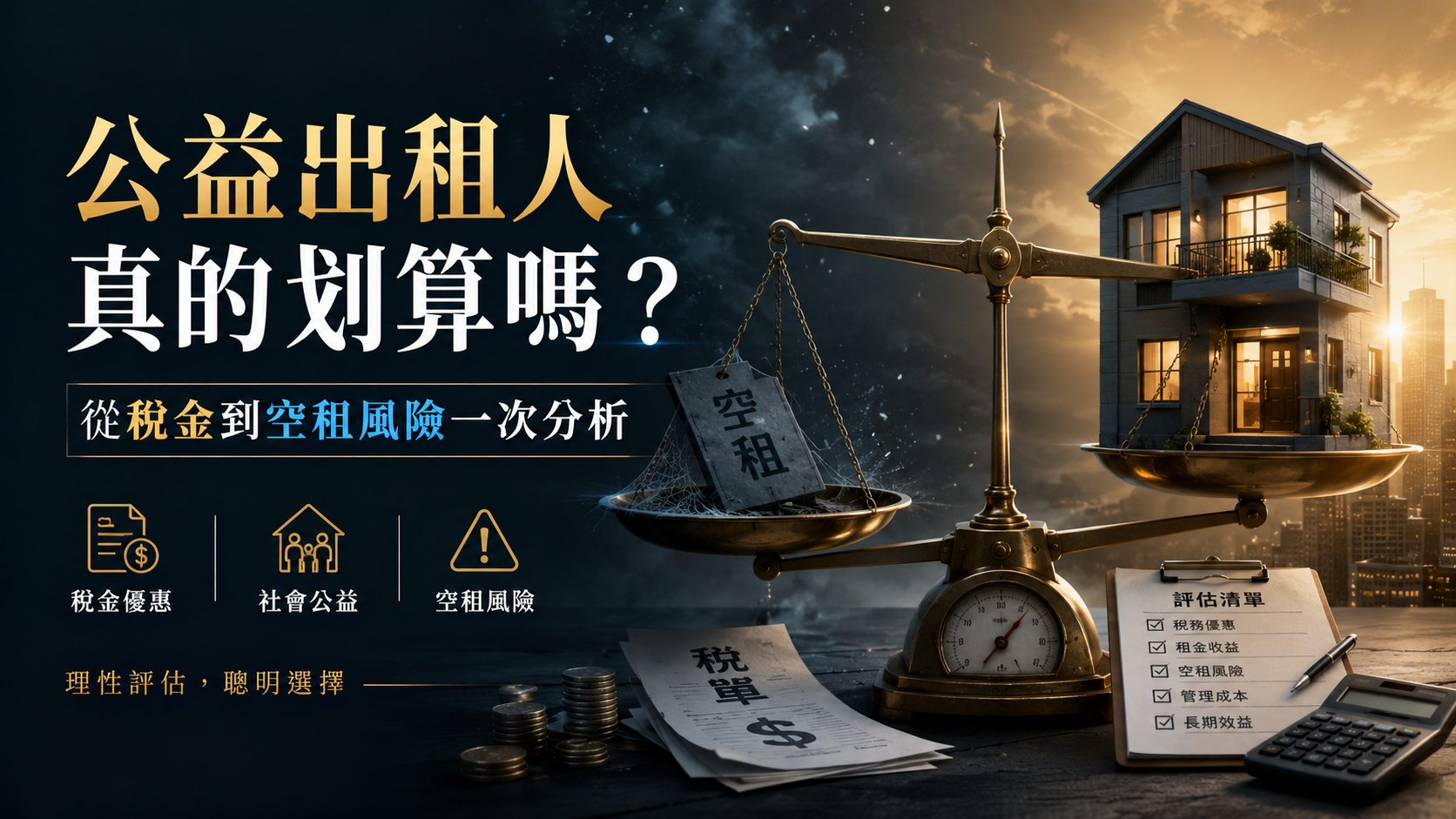公益出租人真的划算嗎？從稅金到空租風險一次分析