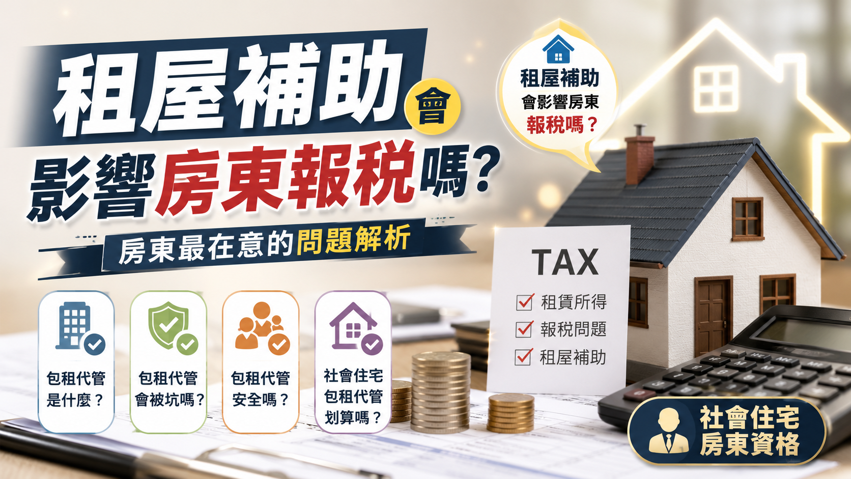 租屋補助會影響房東報稅嗎？房東最在意的問題解析