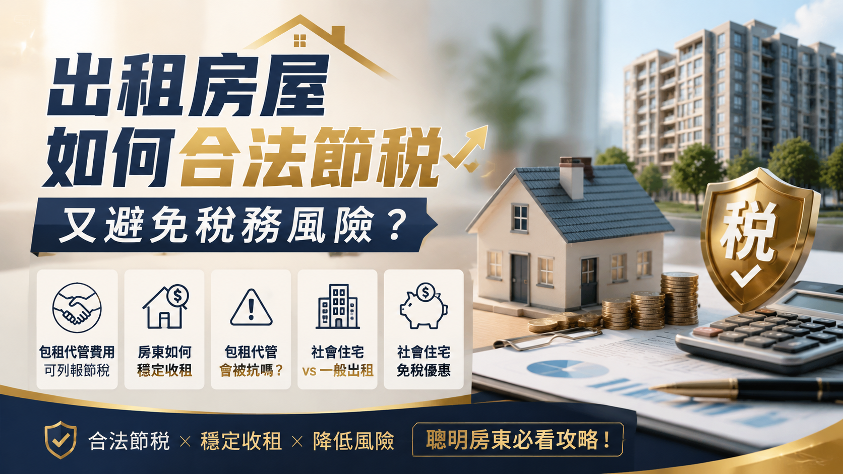 出租房屋如何合法節稅又避免稅務風險？