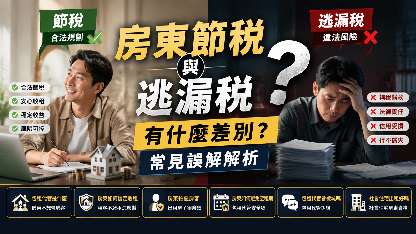 房東節稅與逃漏稅有什麼差別？常見誤解解析