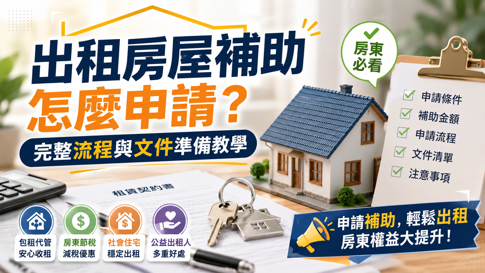 出租房屋補助怎麼申請？完整流程與文件準備教學