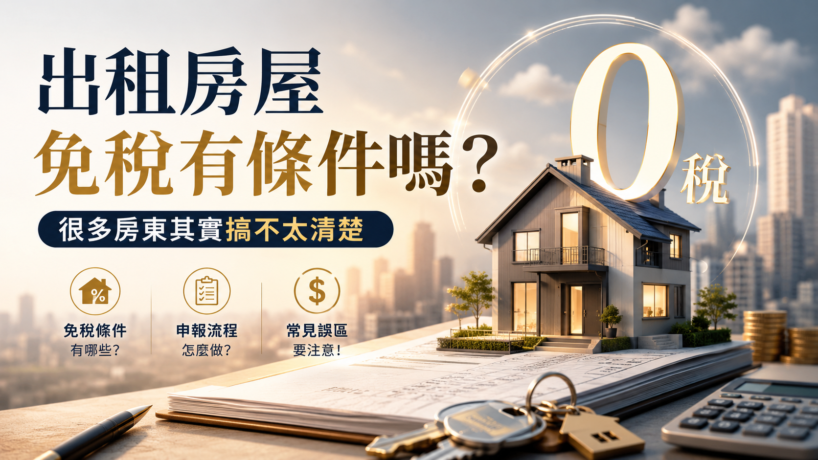 出租房屋免稅有條件嗎？很多房東其實搞不太清楚