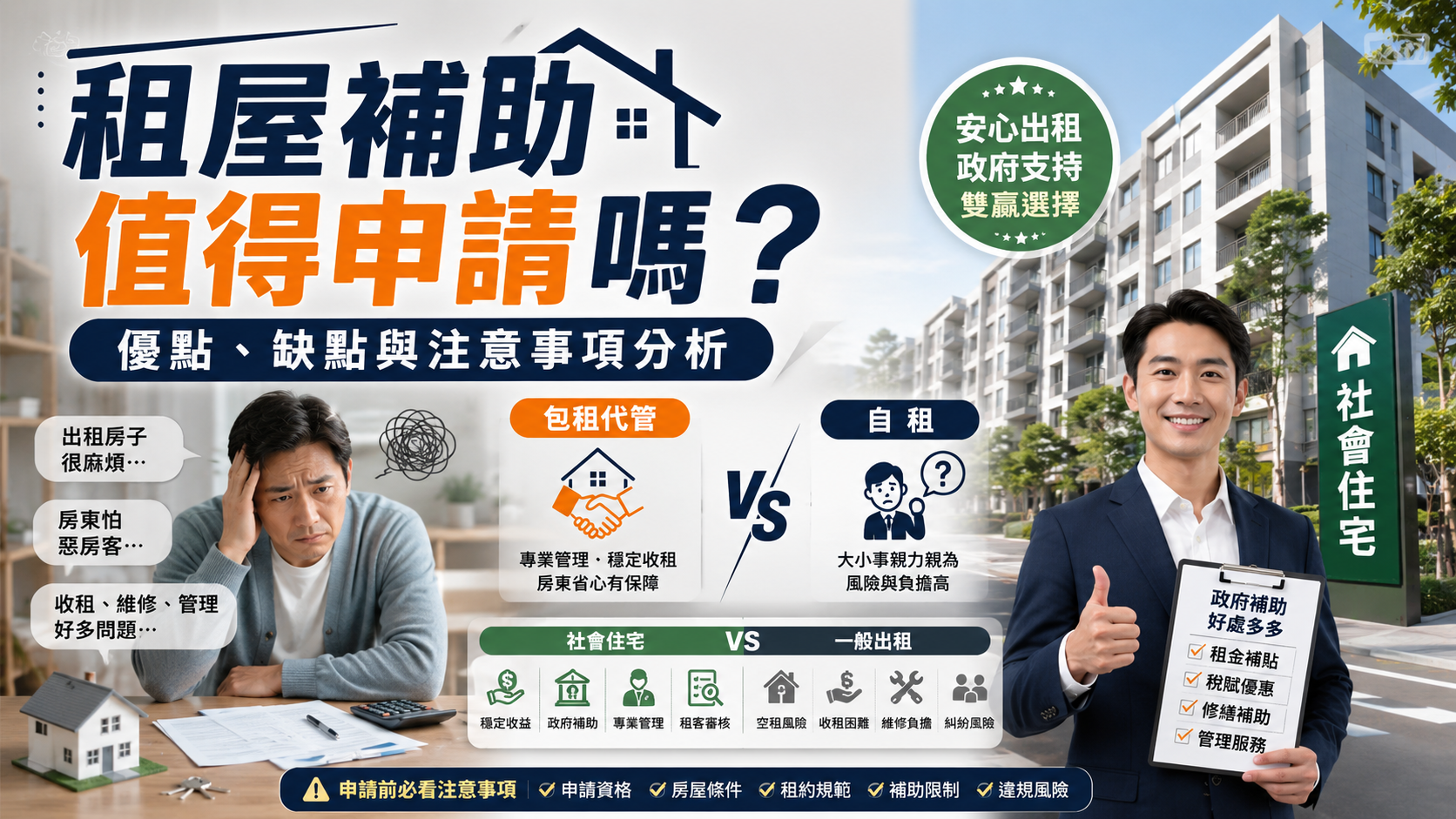 租屋補助值得申請嗎？優點、缺點與注意事項分析