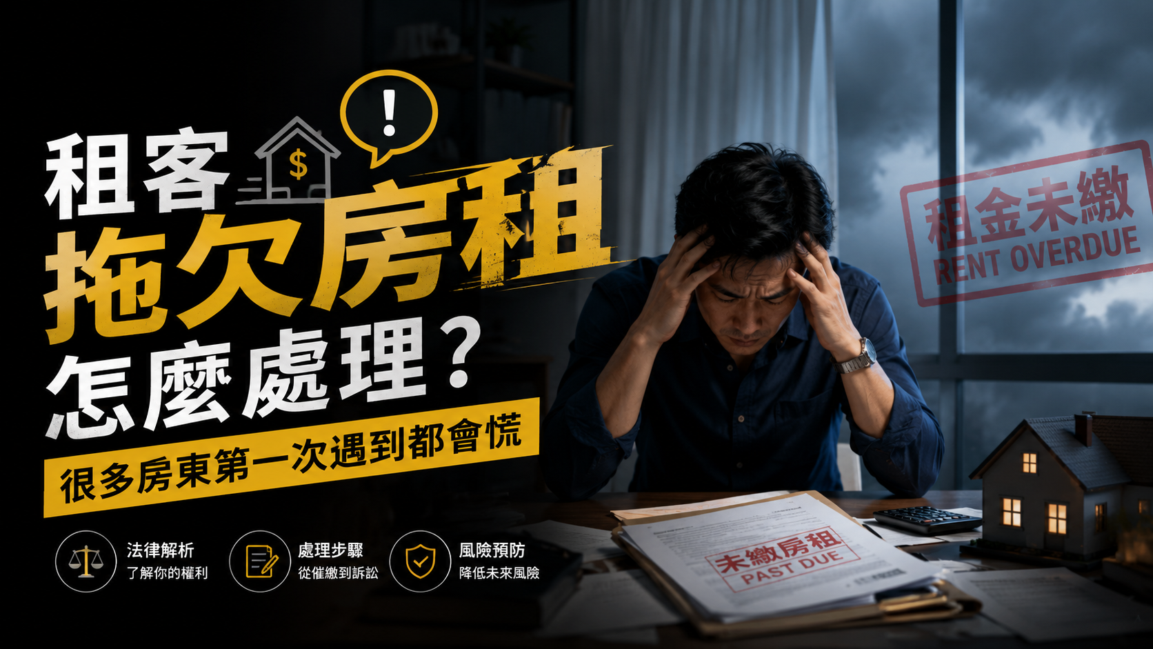 租客拖欠房租怎麼處理？很多房東第一次遇到都會慌