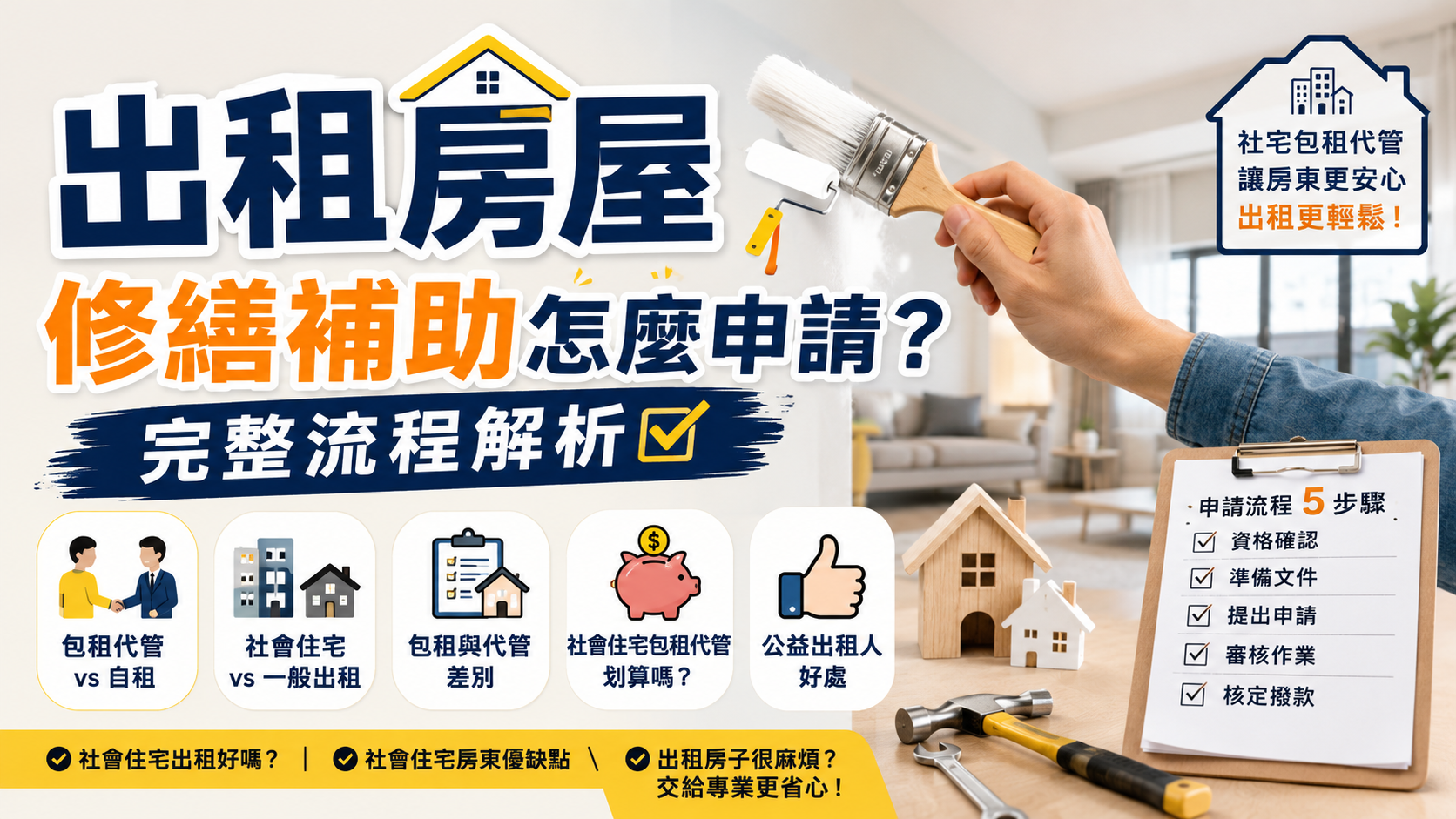 出租房屋修繕補助怎麼申請？完整流程解析