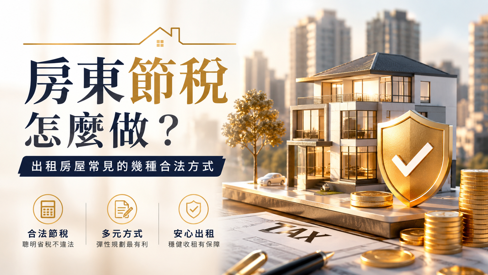 房東節稅怎麼做？出租房屋常見的幾種合法方式