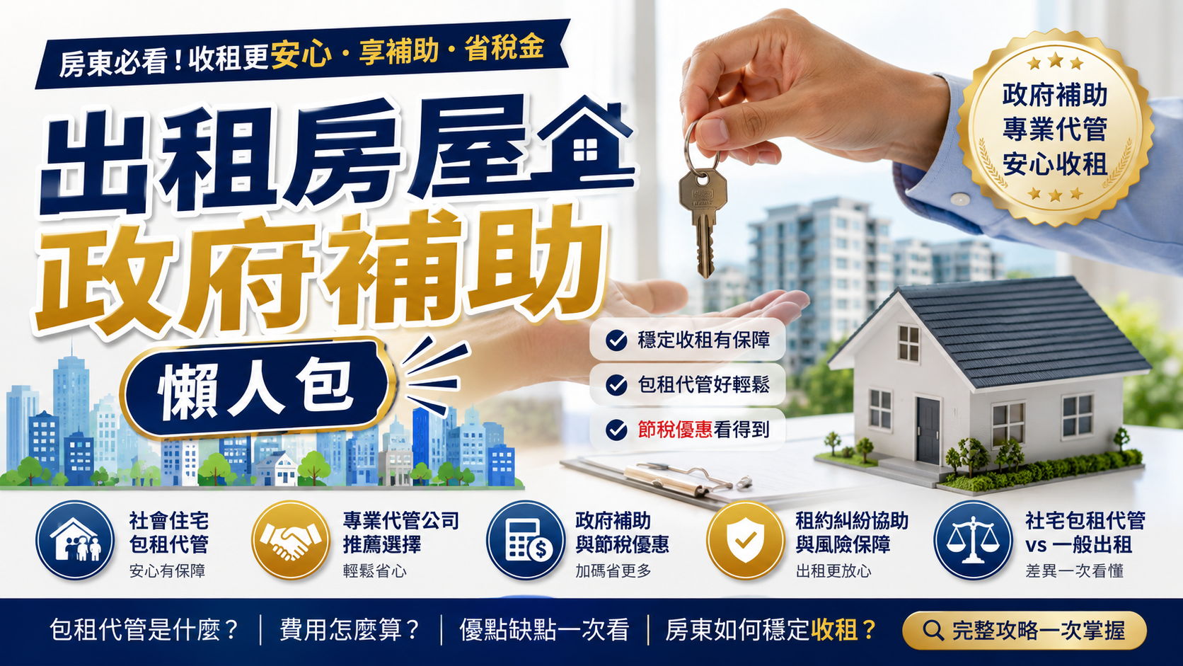 出租房屋政府補助懶人包