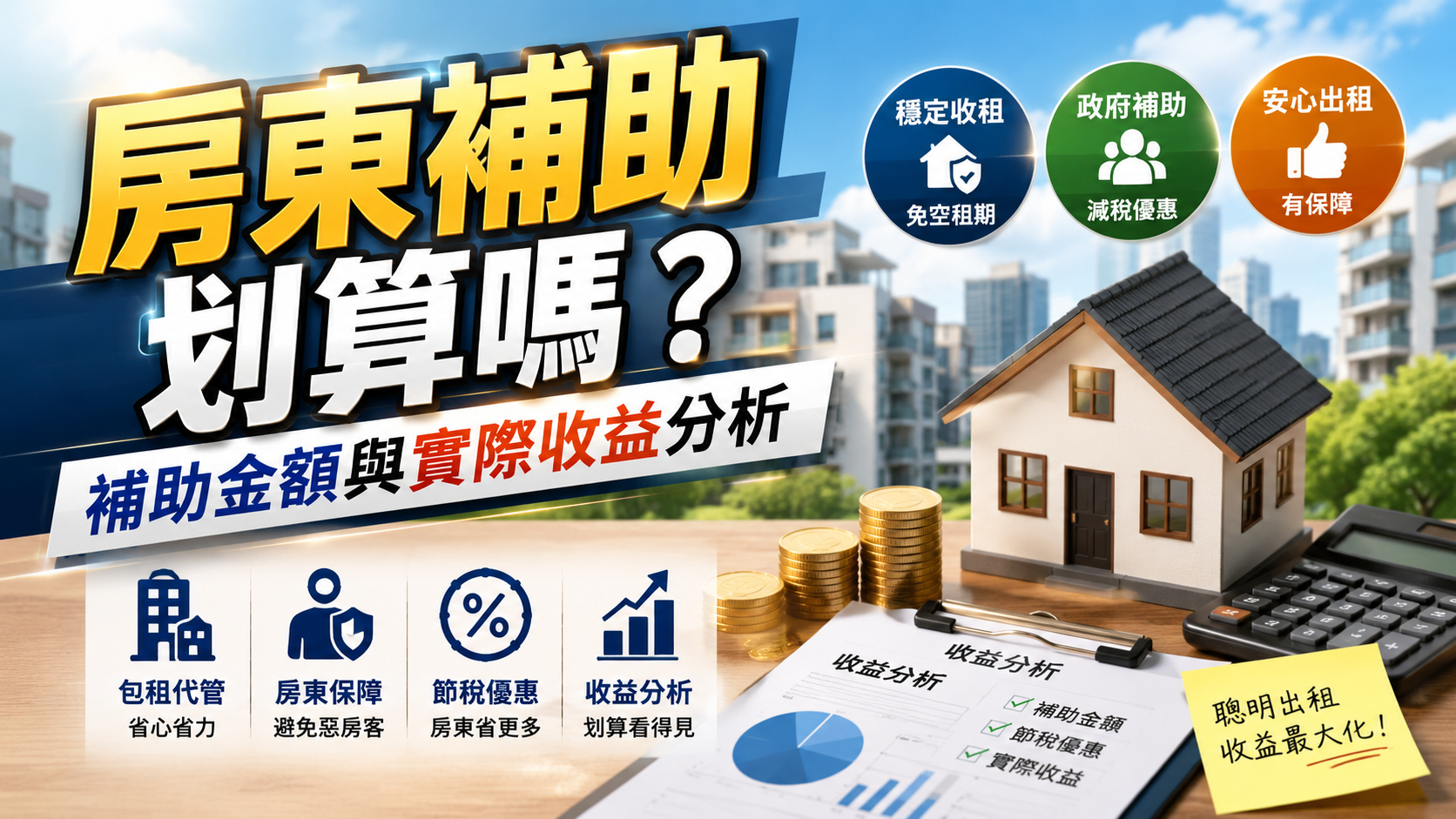 房東補助划算嗎？補助金額與實際收益分析