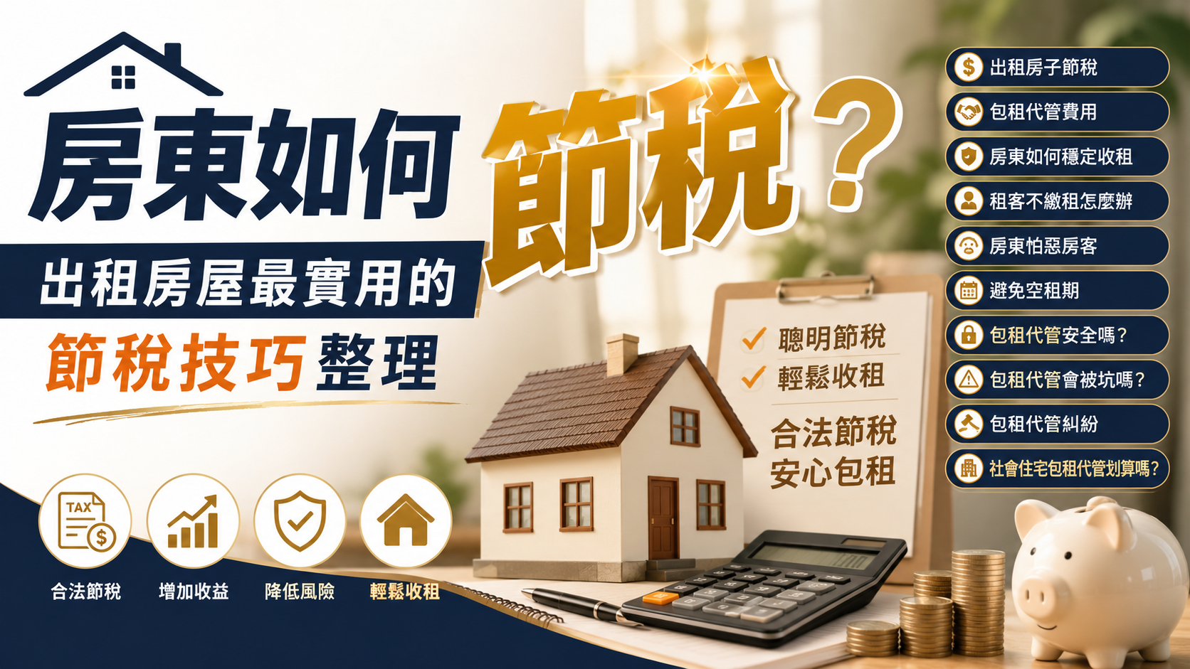 房東如何節稅？出租房屋最實用的節稅技巧整理