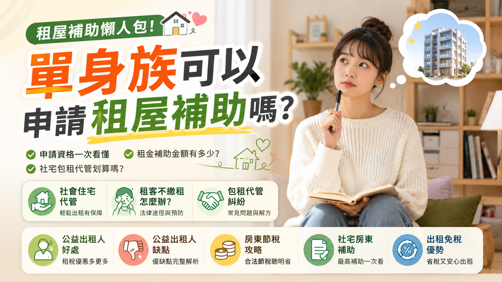 單身族可以申請租屋補助嗎？