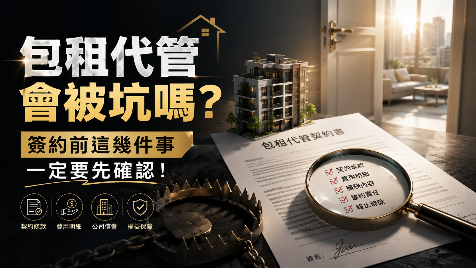 包租代管會被坑嗎？簽約前這幾件事一定要先確認