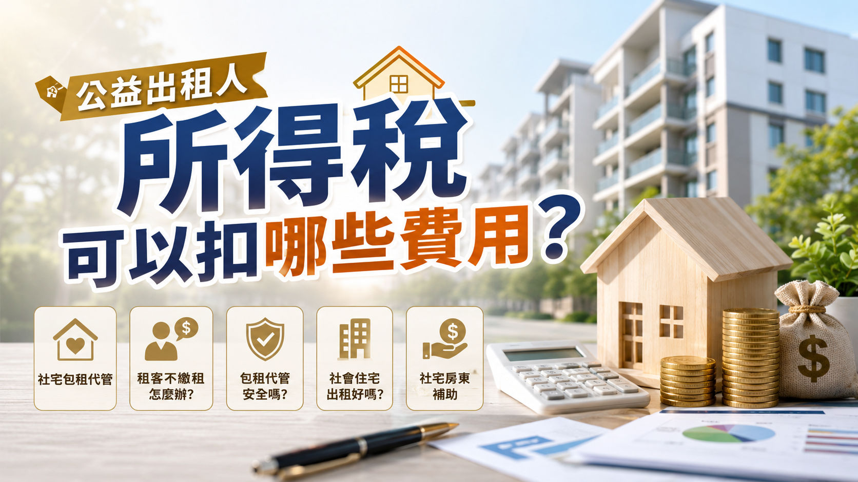 公益出租人所得稅可以扣哪些費用？