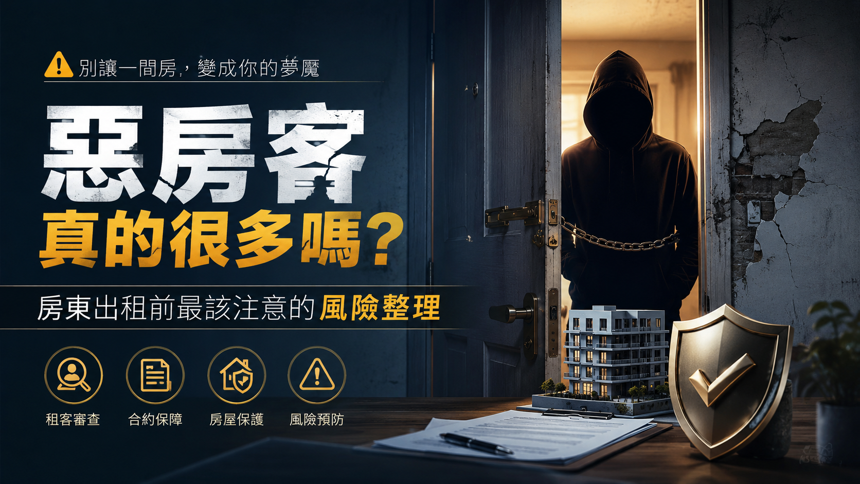 惡房客真的很多嗎？房東出租前最該注意的風險整理