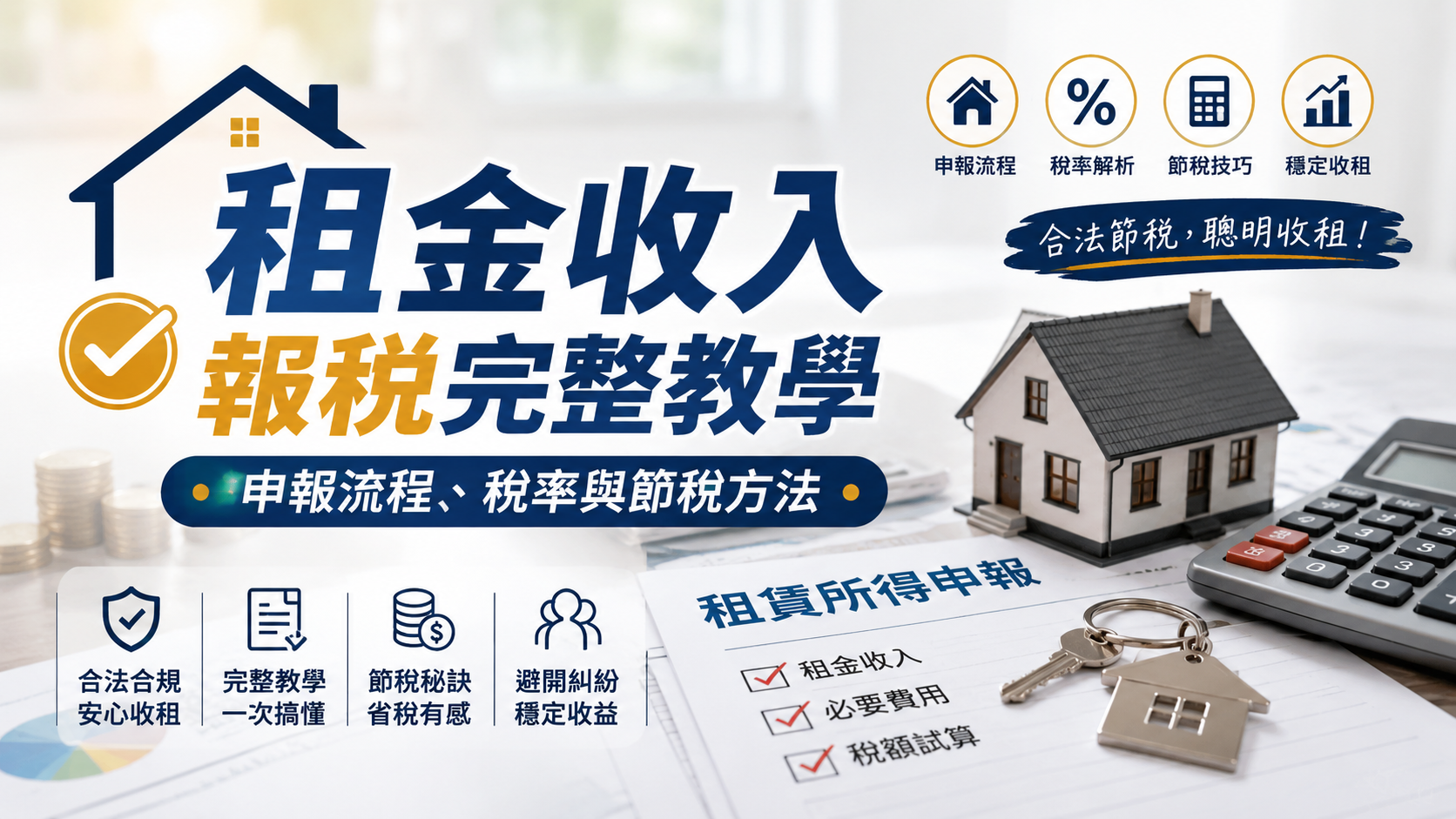 租金收入報稅完整教學：申報流程、稅率與節稅方法