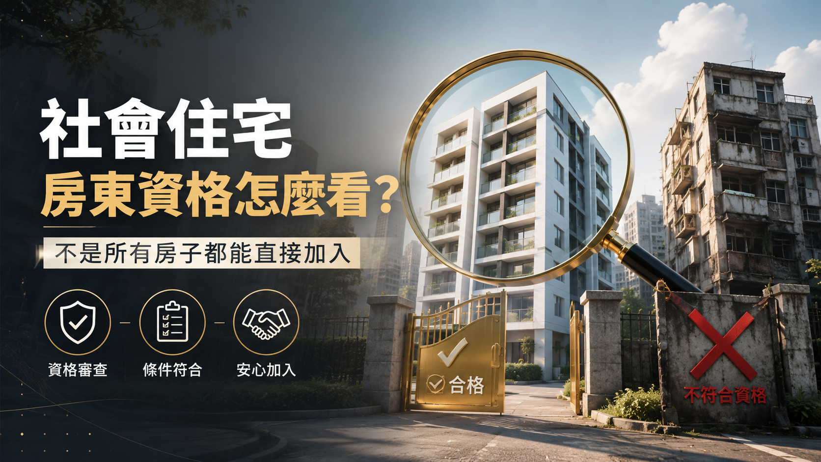 文章標題 包租代管,社會住宅,社會住宅包租代管,公益出租人,房東出租