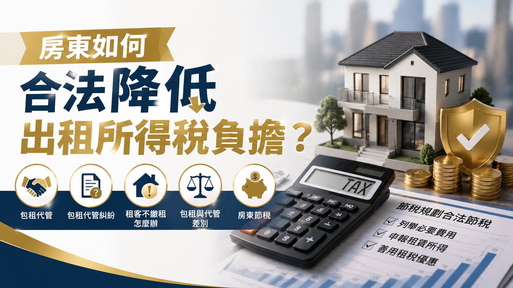 房東如何合法降低出租所得稅負擔？
