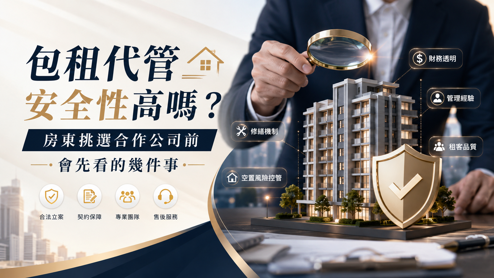 包租代管安全性高嗎？房東挑選合作公司前會先看的幾件事