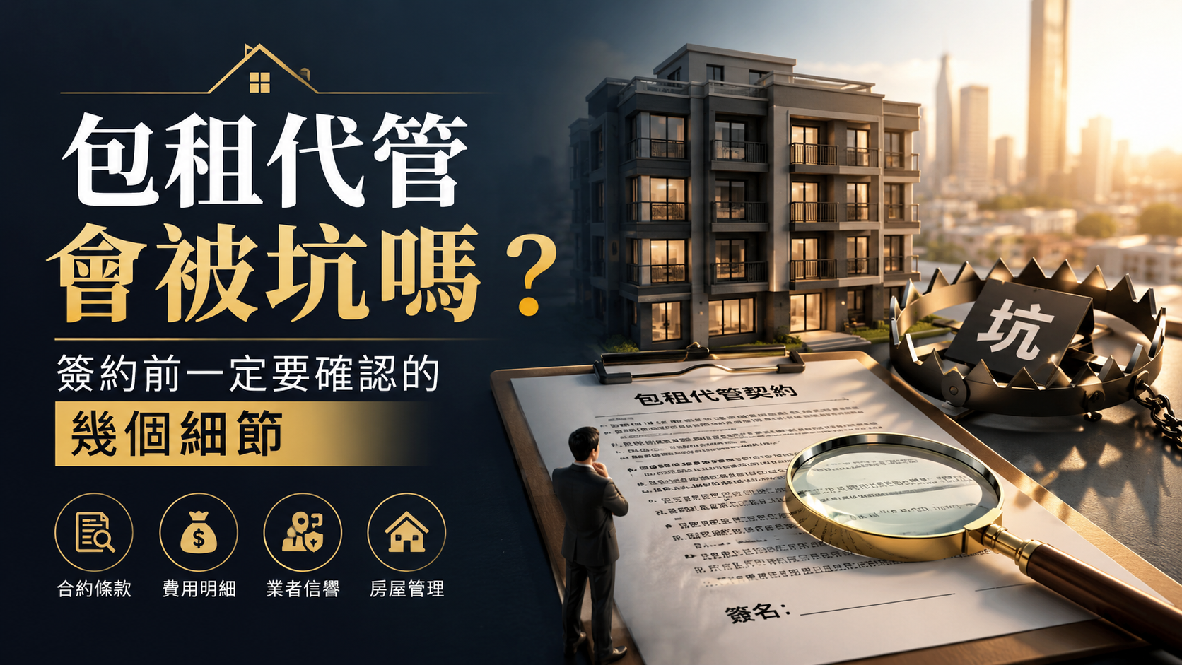 包租代管會被坑嗎？簽約前一定要確認的幾個細節