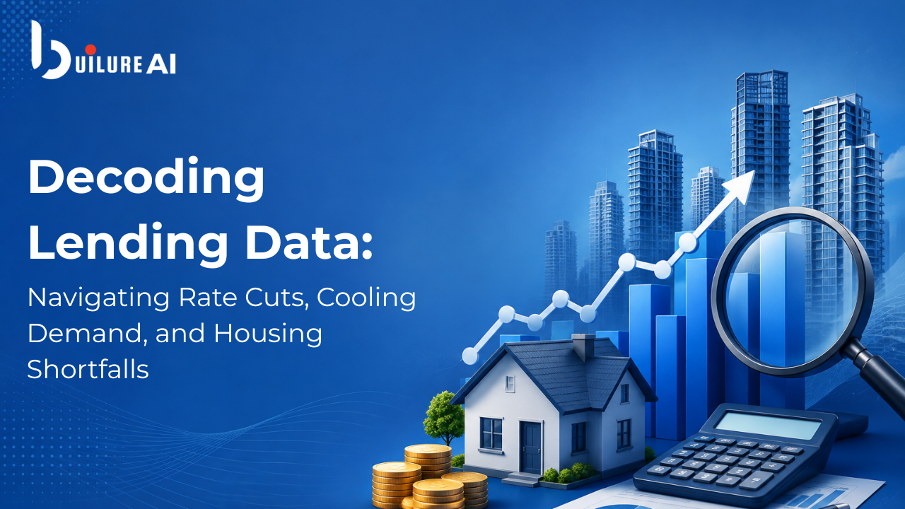 A mortgage broker analyzing housing market rate charts and lending data on a laptop in a modern office setup.