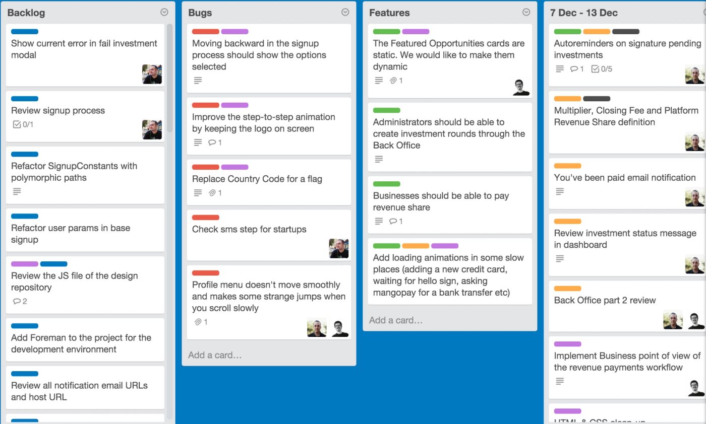 A Trello board