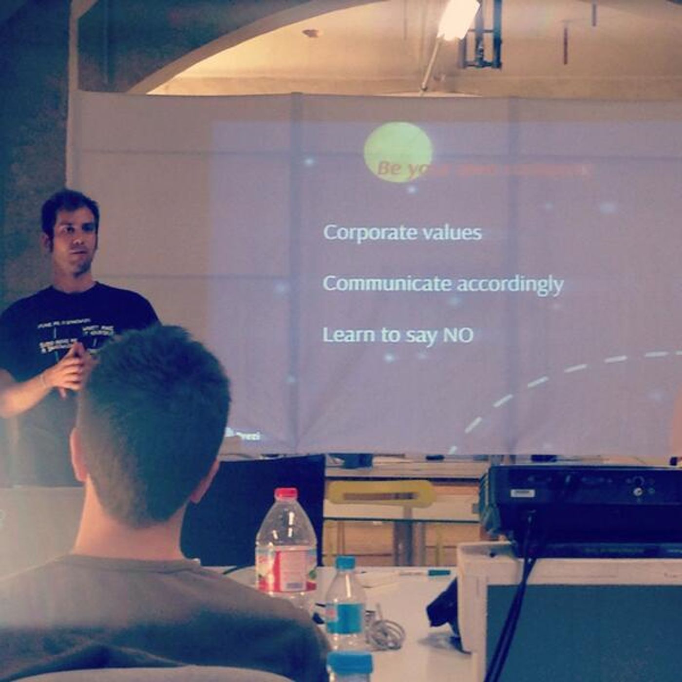 Àlex presenting at IronHack