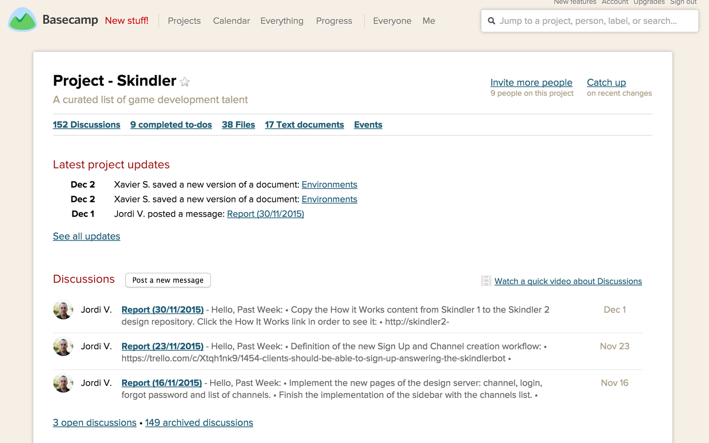 Overview of Basecamp