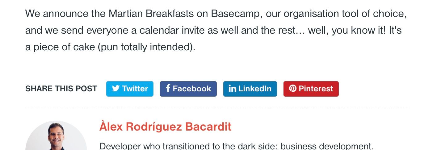 Social sharing buttons