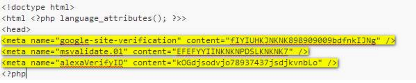 Title tags as shown on Google