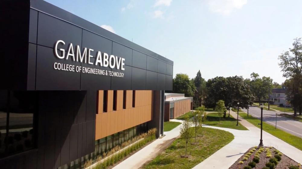 Poster for Celebrating Five Years, Eastern Michigan University and GameAbove are Rewriting the Future of Engineering and Technology Through Transformational Partnership