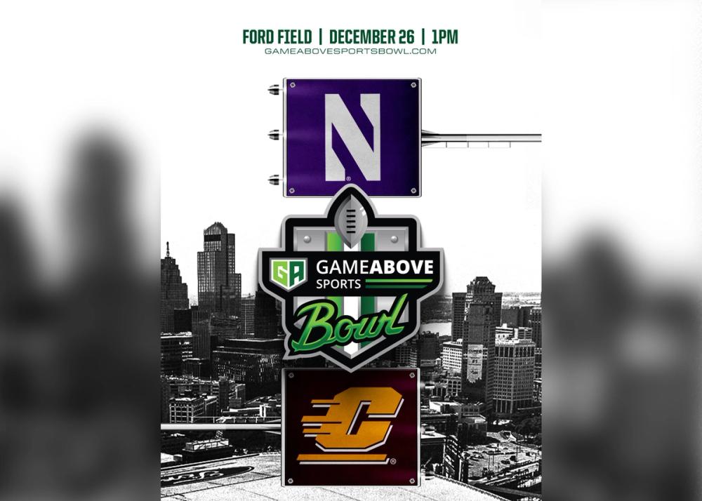 2025 GameAbove Sports Bowl: Northwestern vs. Central Michigan - Ford Field, Detroit, MI - Friday, December 26, 2025