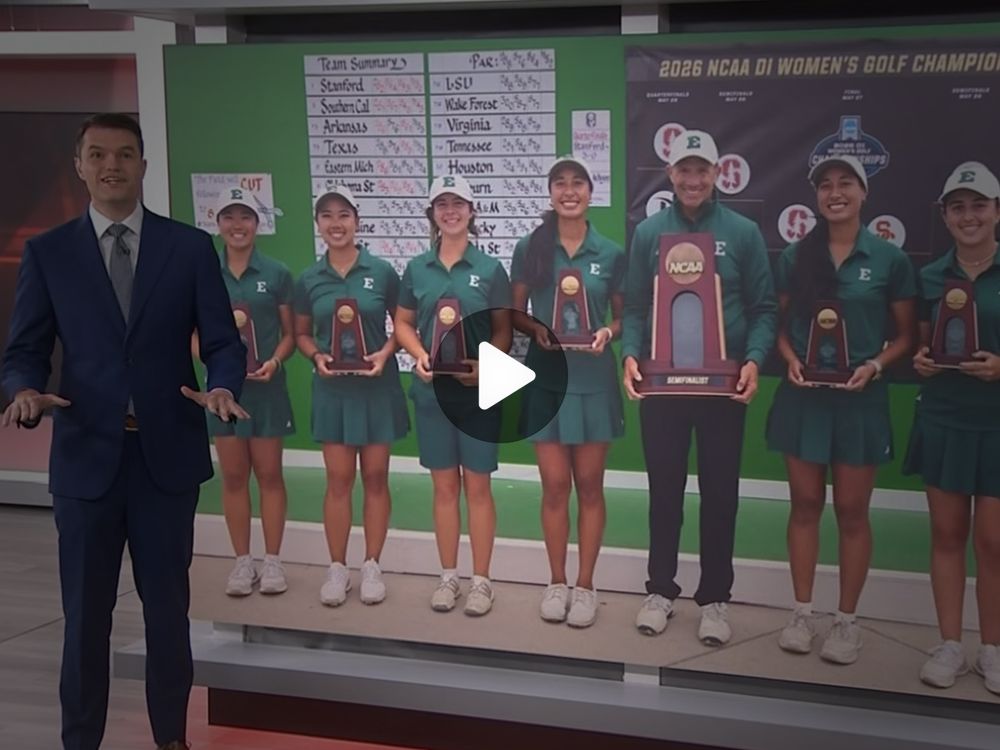 Poster for WDIV Detroit: Fly like an Eagle: How Eastern Michigan revamped women’s golf to compete for a championship