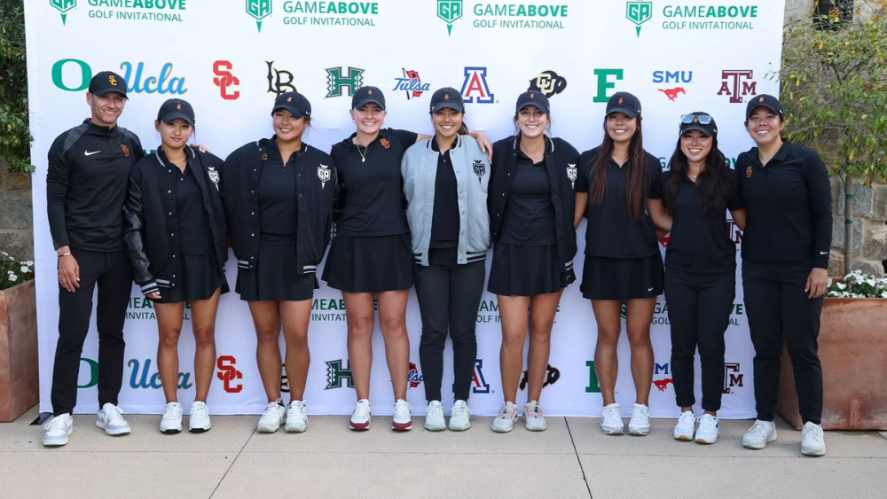 Poster for USC Wins Inaugural GameAbove Golf Invitational at Rolling Hills