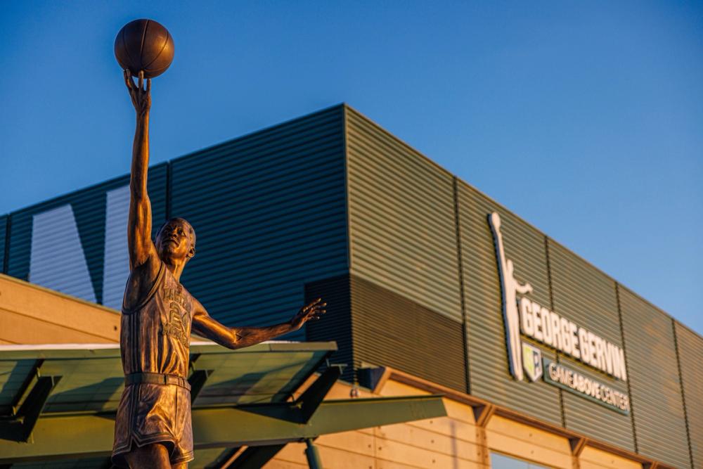 Poster for GameAbove Unveils the George Gervin Statue