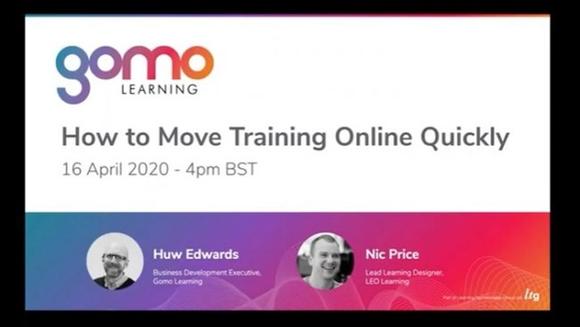 How to move training online quickly Read more