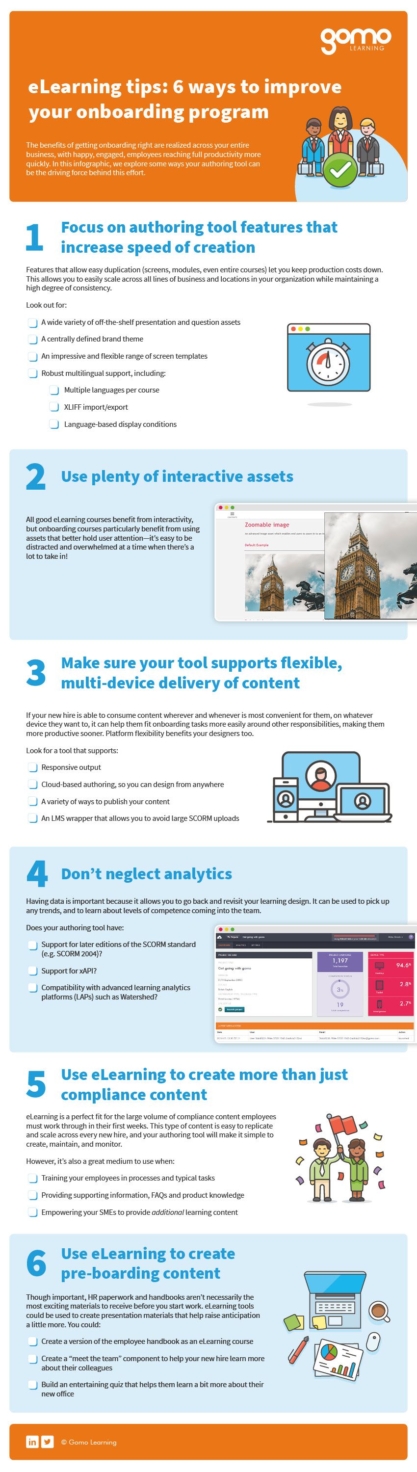 Full-size version of 6 wars to improve your onboarding program infographic