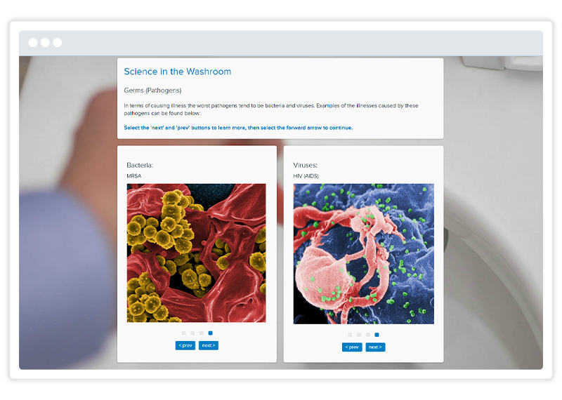 An eLearning screenshot by Rentokil Initial, built using Gomo's eLearning authoring tool 
