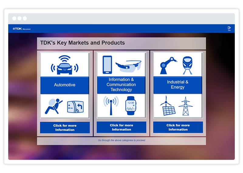 Great eLearning examples - a TDK screenshot for a Gomo eLearning course
