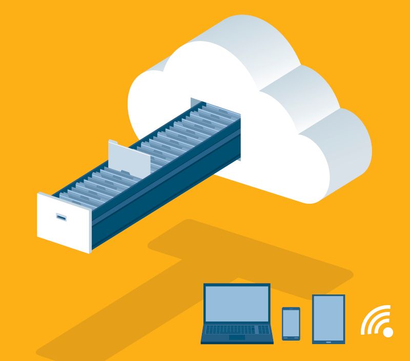 File storage in the cloud visual