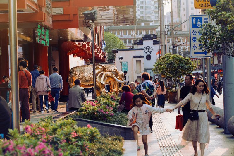 Image of a street in China