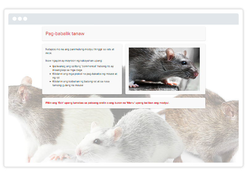 An eLearning screenshot by Rentokil Initial, built using Gomo's eLearning authoring tool 