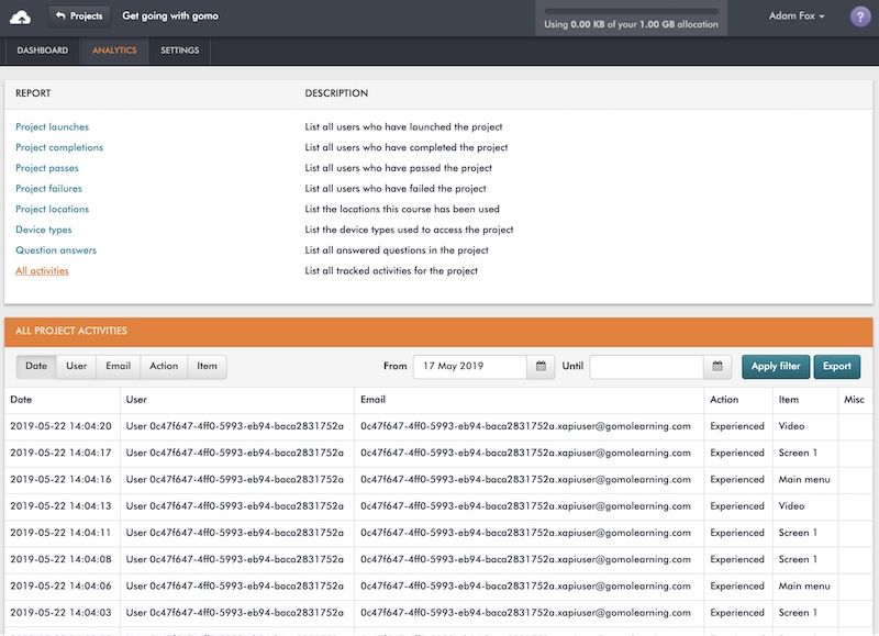 Export CSV Reports