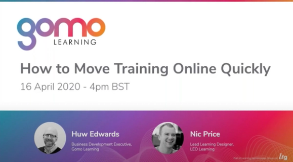 Webinar: How to Move Training Online Quickly Read more