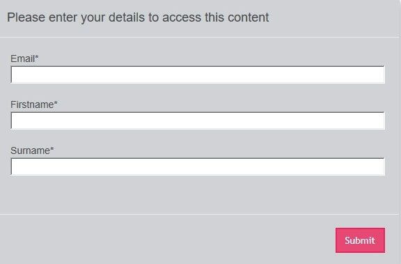 A screenshot showing how people who carry out eLearning courses can fill out a short form in order to be identified for xAPI tracking purposes